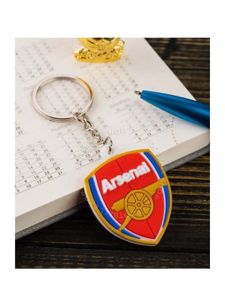 MARIO DRAFTS Arsenal Football Club Official Logo Keychain, Red and Gold Shield Design  - Image 2