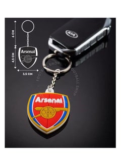MARIO DRAFTS Arsenal Football Club Official Logo Keychain, Red and Gold Shield Design  - Image 3