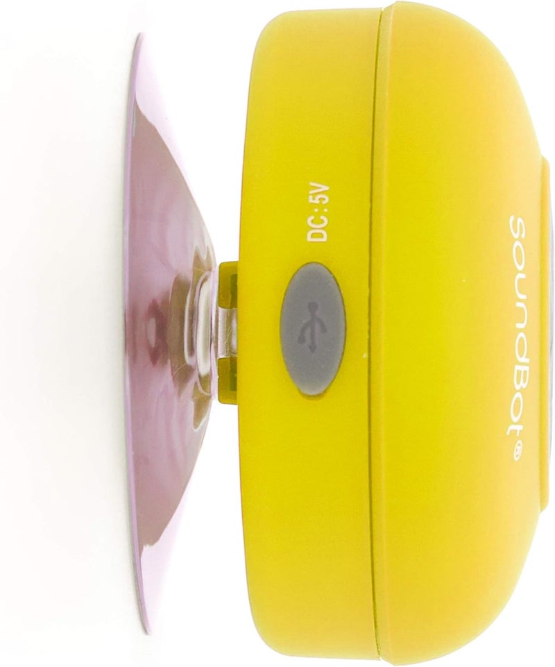 SoundBot ® Waterproof Shower Speaker HD Water Resistant Bluetooth Handsfree Portable with Loud Clear Sounds 6+hrs of Playtime, Wireless Suction Cup Small Durable for Outdoors Travel Home SB510 (Yellow) - Image 4