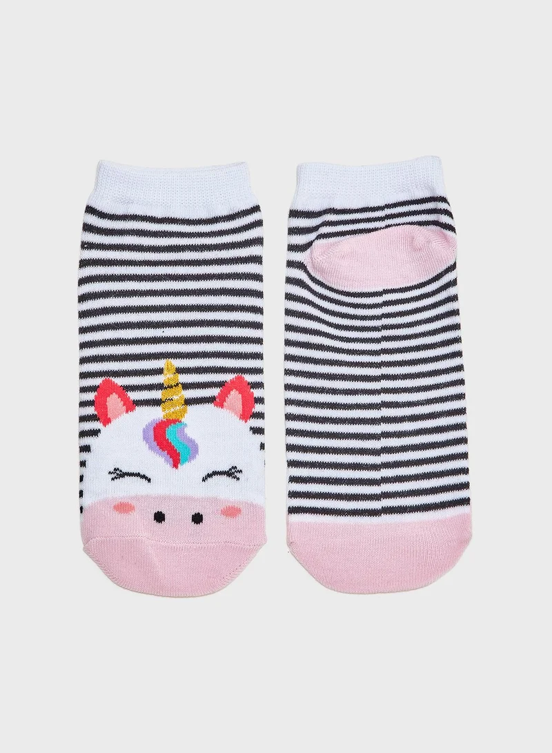 FOREVER 21 5 Pack Printed Ankle Socks