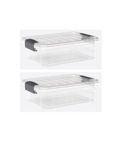 dunya Clear Plastic Storage Box 1.2 Liter 2Pcs Set  - Image 1