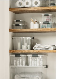 dunya Clear Plastic Storage Box 1.2 Liter 2Pcs Set  - Image 3