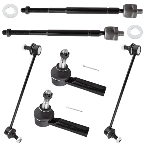 BOXI Set of 6 Front Inner Outer Tie Rods 986 Sway Bar Links Fit for Chevrolet Cobalt 20052010 HHR 20062011 for Pontiac G5 20072009 Pursuit 20052006 Replaces K750012 ES800030 EV80445 - Image 1