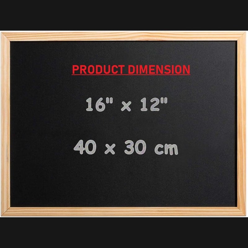 AL FAKHAMA Classic Wooden Framed Chalkboard Set (30x40cm) with Chalk and Eraser - Image 5