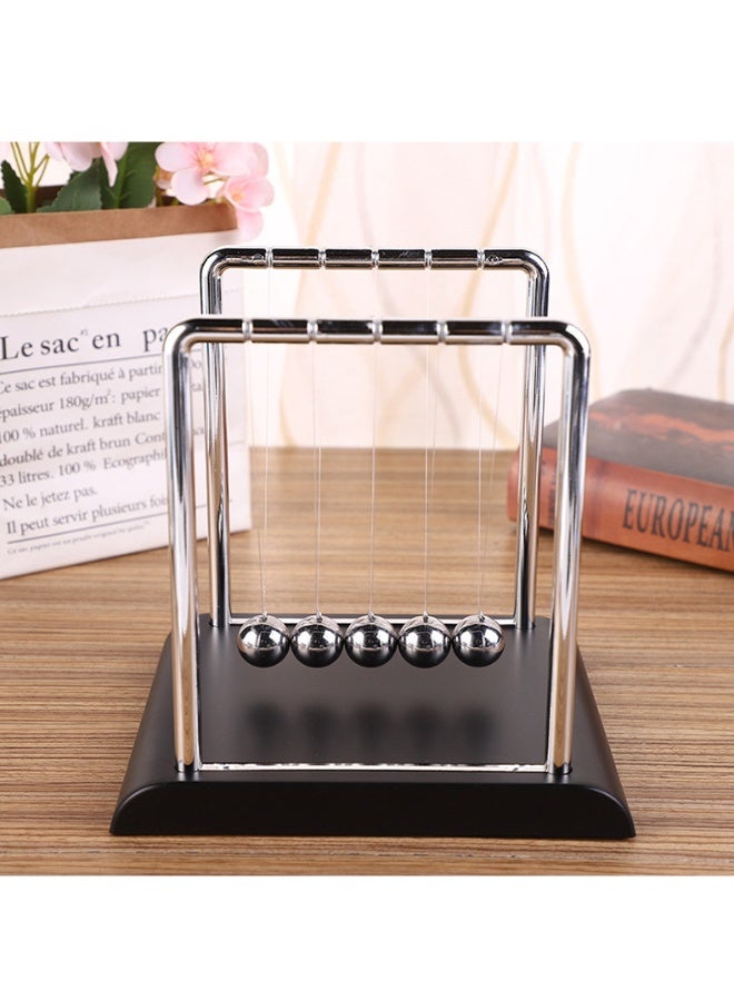 عام كرات نيوتن المتوازنة - لعبة فيزياء للمكتب متعة علمية وتخفيف التوتر للرجال والنساء - تساعد على التفكير والتركيز والهدوء أثناء التململ - مثالية للمكتب والمنزل. - Image 3