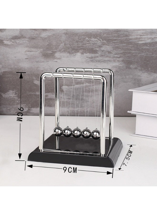 عام كرات نيوتن المتوازنة - لعبة فيزياء للمكتب متعة علمية وتخفيف التوتر للرجال والنساء - تساعد على التفكير والتركيز والهدوء أثناء التململ - مثالية للمكتب والمنزل. - Image 2