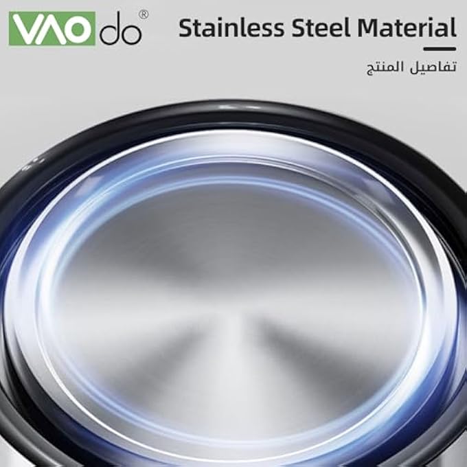 VAOdo 2 In 1 Electric Kettle 22L Electric Kettle 08L Glass Tea Maker Turkish Electric Tea Maker Stainless Steel Double Teapot With Washable Filter Removable Flat Surface - Image 4