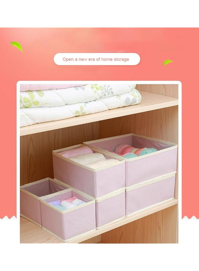Green Tiger 6PCS Drawer Organizer Boxes for Clothing Foldable Cloth Drawer Dividers, Washable Closet Organizer and Storage Bins for Clothes Underwear Socks (Pink) - Image 4