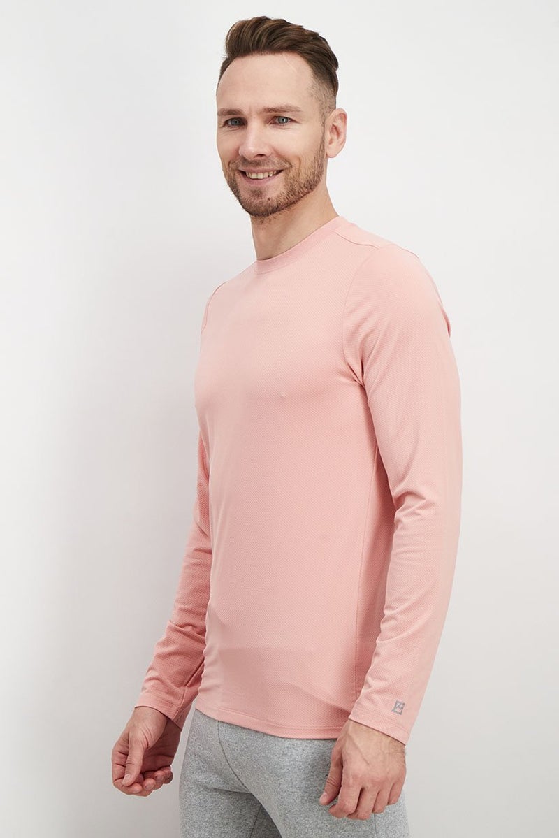 Avalanche Men Sportswear Fit Long Sleeves Training Tops, Pink - Image 4