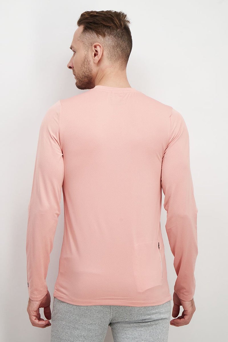 Avalanche Men Sportswear Fit Long Sleeves Training Tops, Pink - Image 3