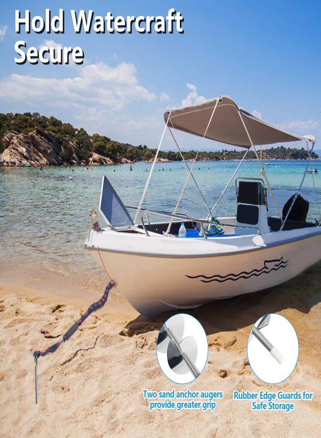 BALAVA 24" Sand Anchor,Chromium-Plated Steel Boat Screw Anchor with Removable Handle,Boat Sand Anchor with Bungee Dock Line,Shallow Water Anchor for Jet Ski,PWC,Pontoon,Kayak,Canoe - Image 5