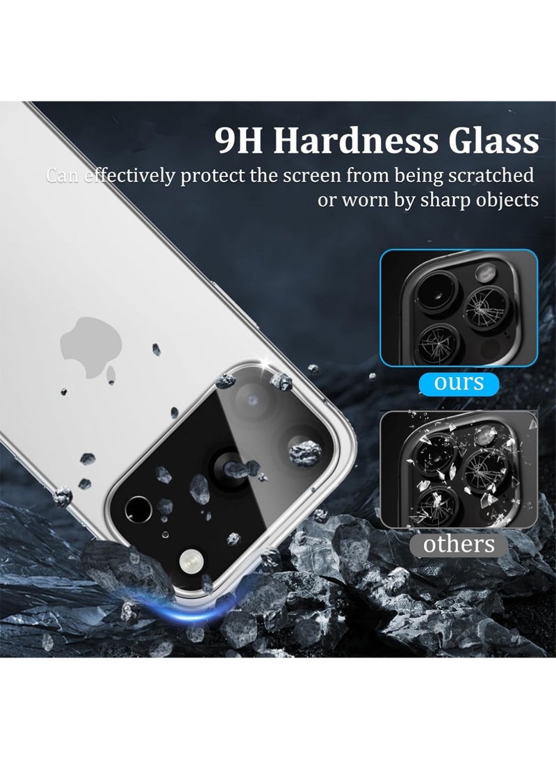 MUDISO 3 Pack Glass Camera Lens Protector Compatible with iPhone 17 Pro , Shatterproof HD Clear Lens Cover, Anti-Scratch Protection, Easy Installation Kit - Image 4