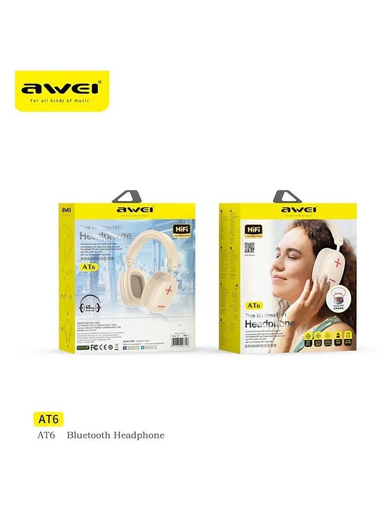 Awei A7AT6 Sport Wireless Headphones - Bluetooth 5.3, Long Battery Life, Stereo Earbuds with Microphone10BL - Wireless Noise Cancelling Headphones, Foldable, Touch Control, Black - Image 4