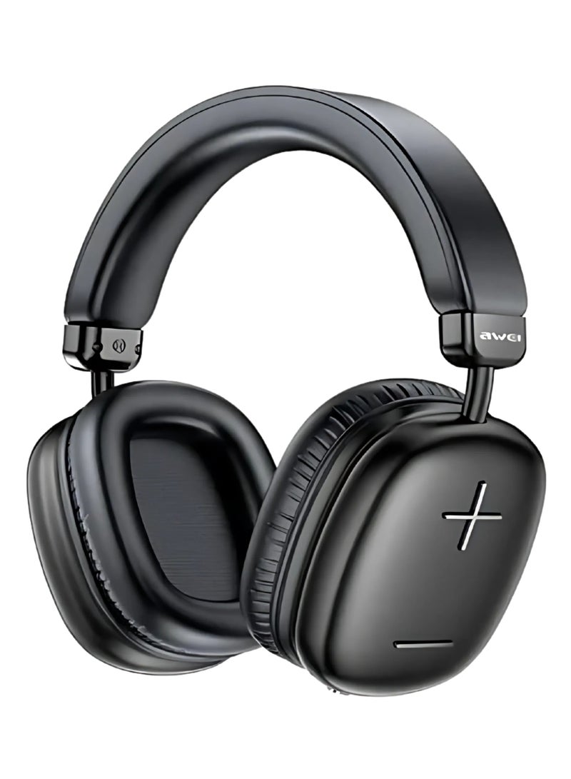 Awei A7AT6 Sport Wireless Headphones - Bluetooth 5.3, Long Battery Life, Stereo Earbuds with Microphone10BL - Wireless Noise Cancelling Headphones, Foldable, Touch Control, Black - Image 2