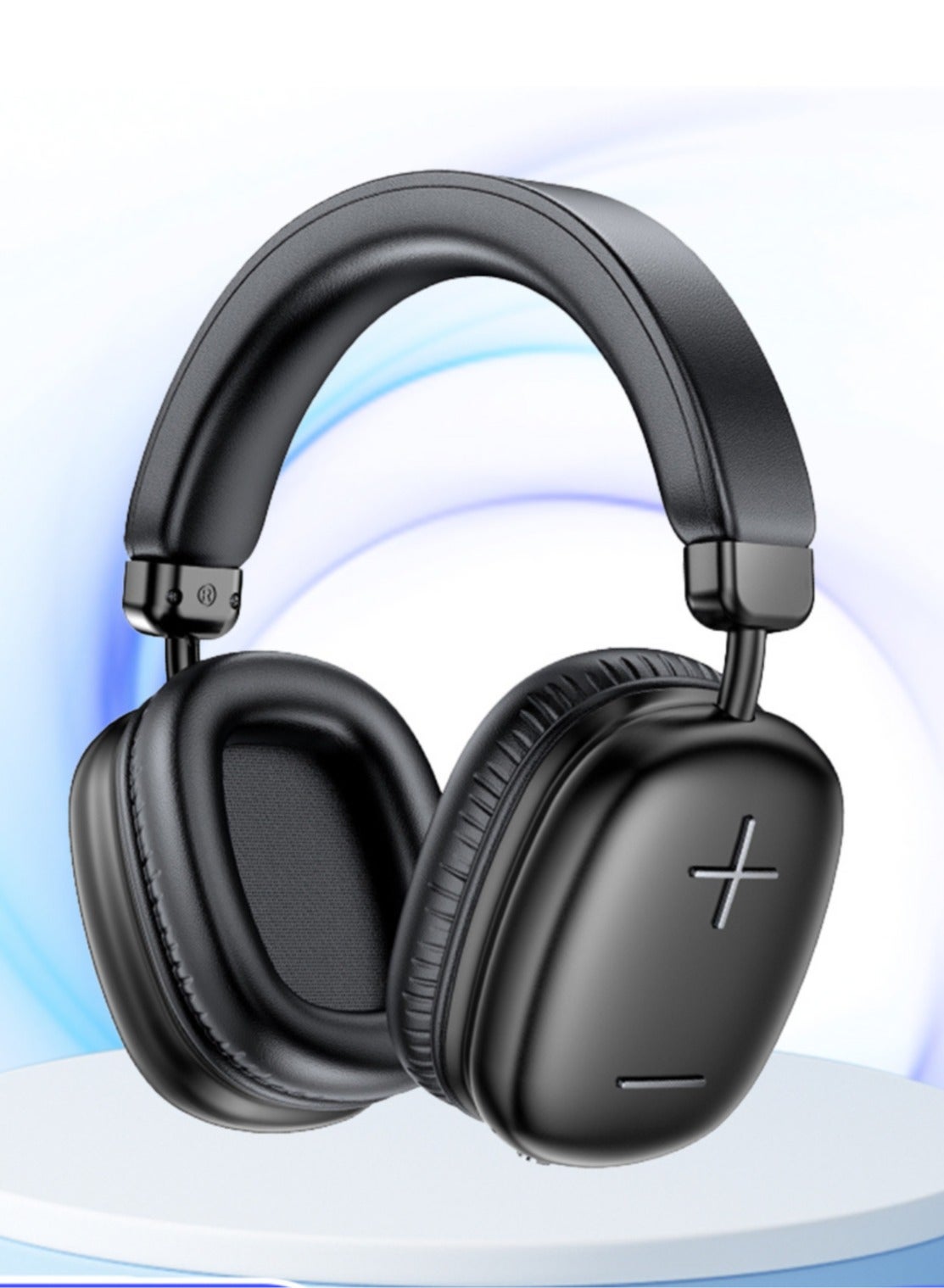 A7AT6 Sport Wireless Headphones - Bluetooth 5.3, Long Battery Life, Stereo Earbuds with Microphone10BL - Wireless Noise Cancelling Headphones, Foldable, Touch Control, Black