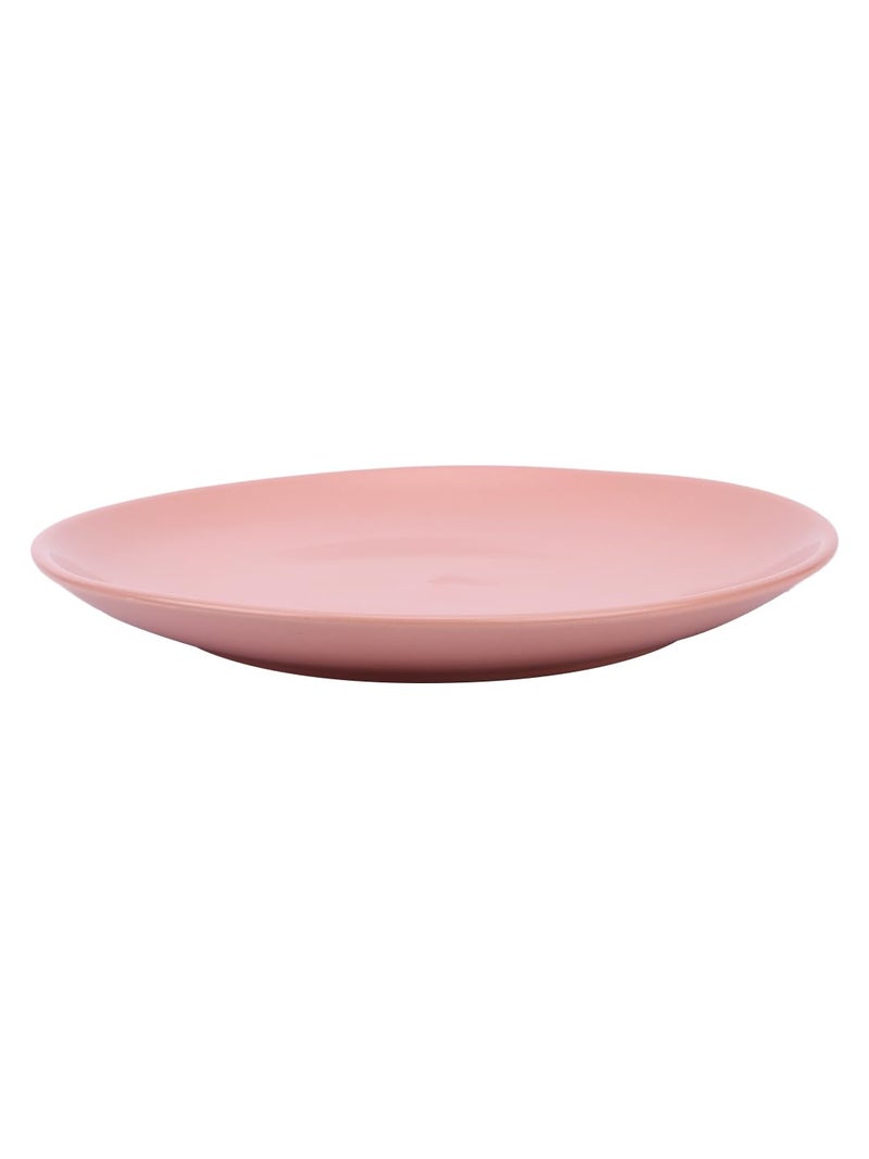 NARRADORA Stoneware Pink Sango Coupe Shape 2 PCS Dinner Plates & 4 PCS Veg Bowls | Dinner Set of 6 PCS, Premium Crockery Perfect for Gifting. - Image 5