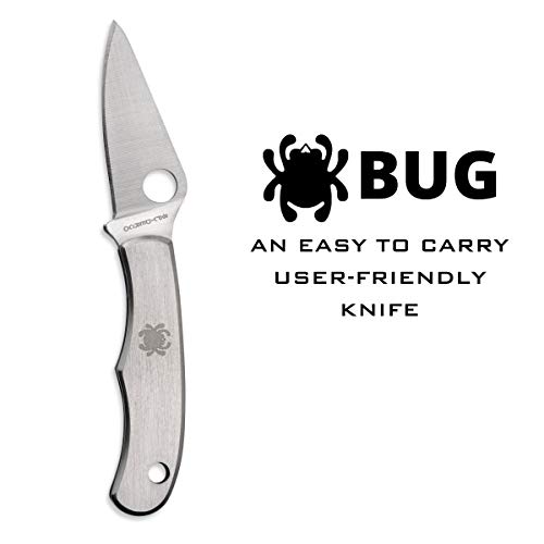 Spyderco Bug Non-Locking Knife with 1.27" 3CR Steel Blade and Durable Stainless Steel Handle - PlainEdge - C133P - Image 2