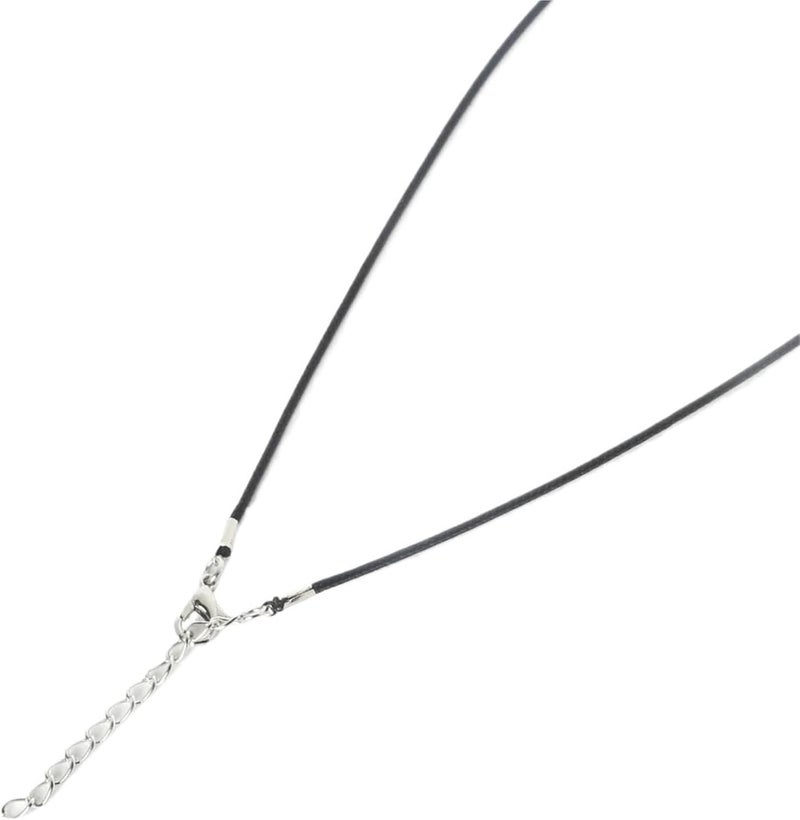 Rope Necklace String 100pcs 1.5mm Leather String Cord 45+5cm Chains Lobster Clasp Adjustable(Royal Blue) - Image 2