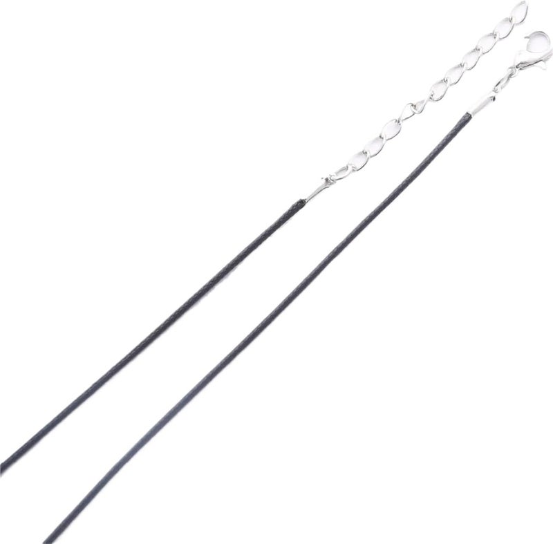 Rope Necklace String 100pcs 1.5mm Leather String Cord 45+5cm Chains Lobster Clasp Adjustable(Royal Blue) - Image 3