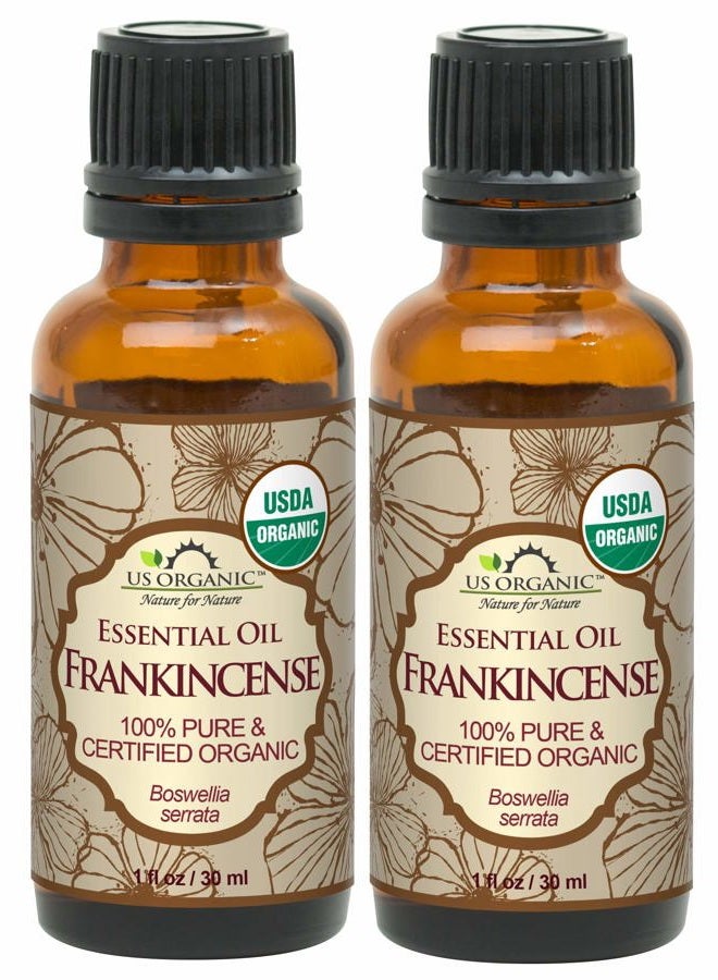 US Organic 100% Pure Frankincense Essential Oil, USDA Certified Organic, Steam Distilled, Boswellia serrata, Origin_India, Use Topically or in Diffuser (30 ml, Value 2Pack) - Image 1