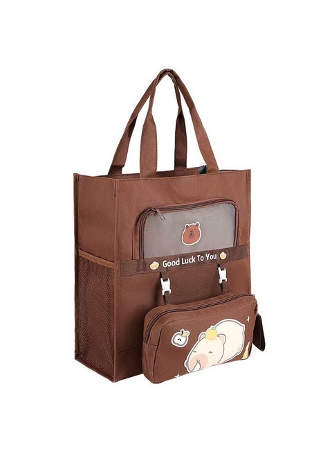 Canvas handbag, student class bag handbag, reusable beautiful and environmentally friendly bag, book shopping and grocery cotton cute handbag