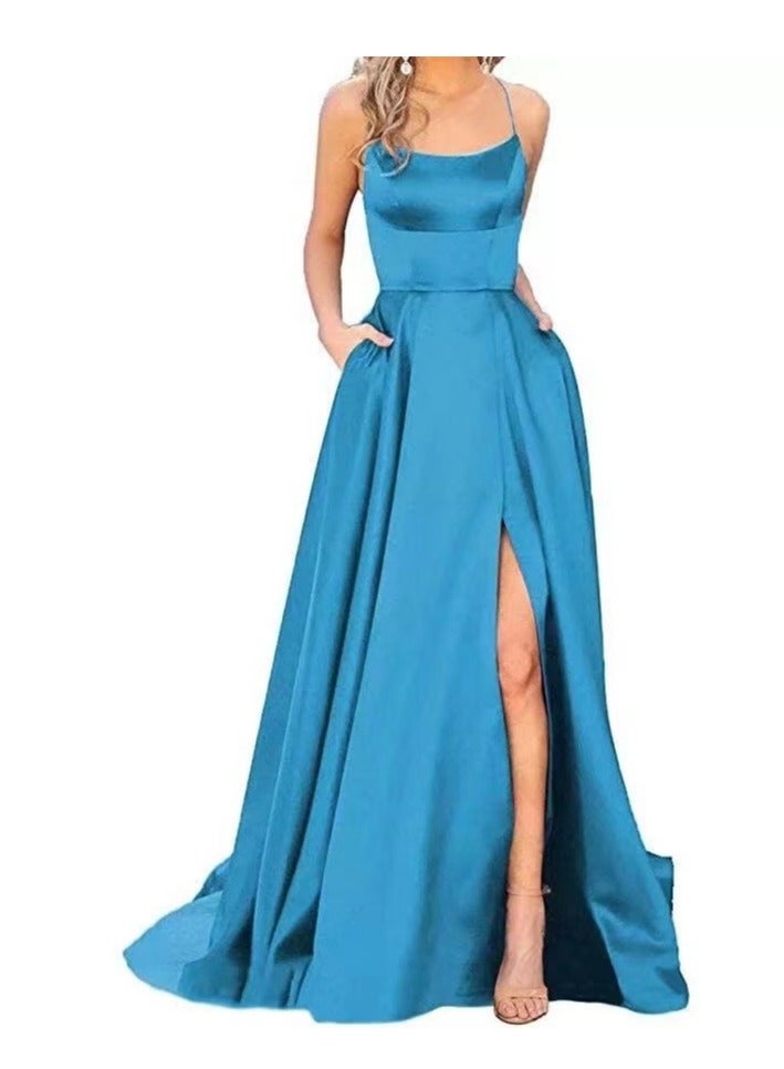 NIBEMINENT فستان وصيفات العروس، تنانير طويلة، تنحيف، بدون أكتاف، فساتين سهرة عصرية لأفضل الأصدقاء - Image 1