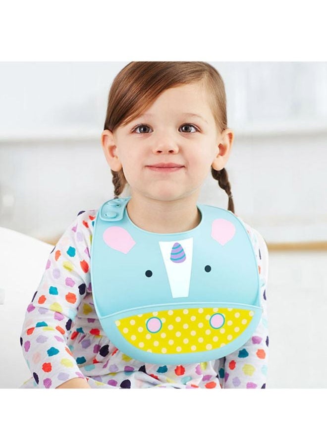NIBEMINENT Unicorn Design Zoo Fold And Go Bib - Multicolour  - Image 3