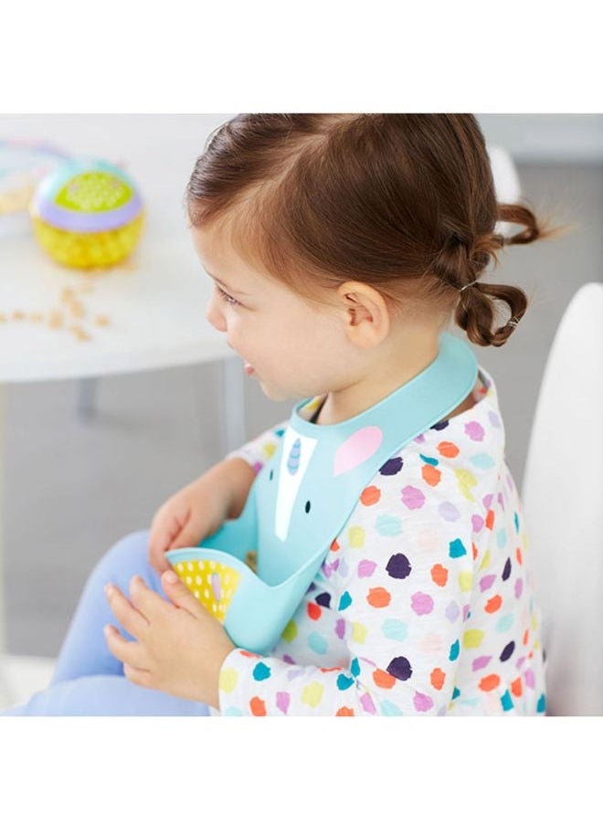 NIBEMINENT Unicorn Design Zoo Fold And Go Bib - Multicolour  - Image 4