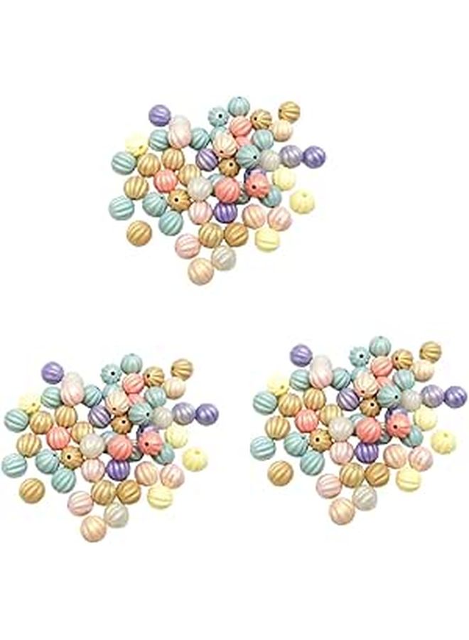 Didiseaon 150 Pcs Acrylic Pumpkin Beads for Jewelry Making Round Spacer Craft Beads - Image 1