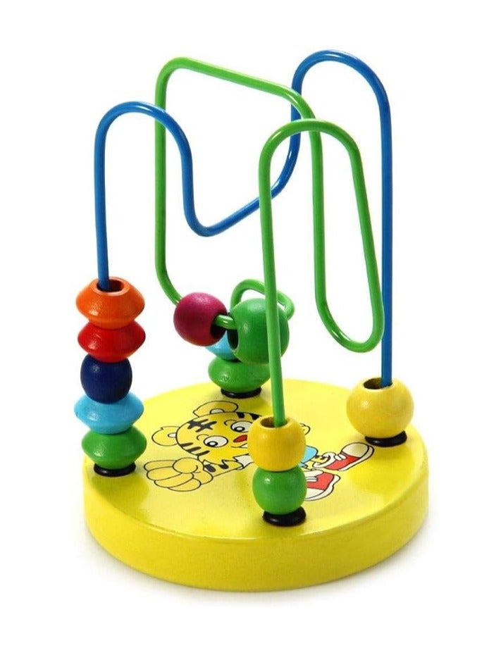 لعبة متاهة الخرز الصغيرة التعليمية للاطفال المكونة من اسلاك وقطع خرز ملونة - Image 1