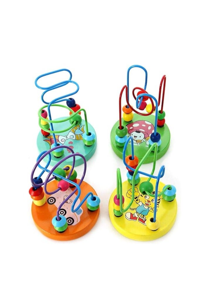 لعبة متاهة الخرز الصغيرة التعليمية للاطفال المكونة من اسلاك وقطع خرز ملونة - Image 2