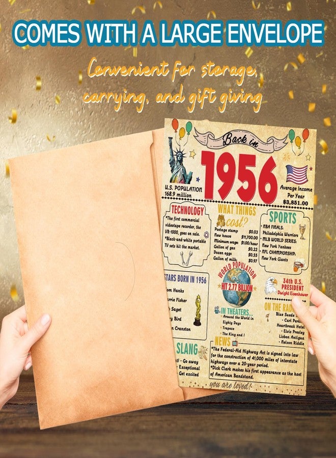 FANCYLUCKY Retro 70th Birthday Card Gifts for Women Men, Large 70th Birthday Decorations for Mom Dad, Unique Gifts for 70 Year Old Woman Man - Image 3