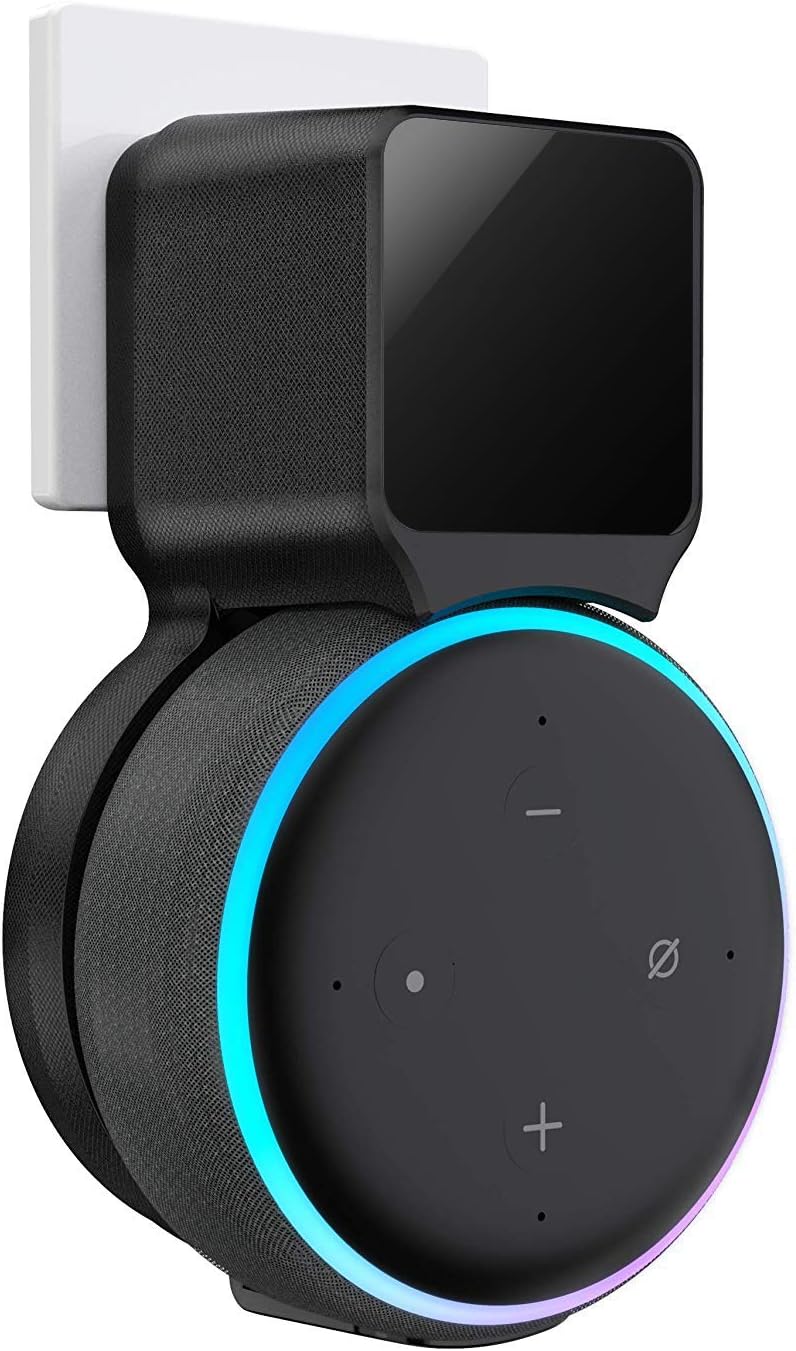 Maxonar Echo Dot Wall Mount Holder, Echo Dot Mount 3rd Generation Compatible with HomePod Mini, Clever Echo Dot Accessories with Built-in Cable Management Hide Messy Wires - Image 1