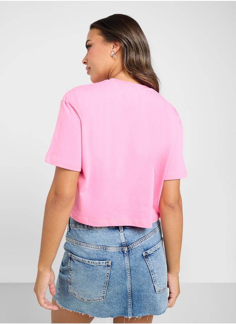 Cropped Slogan Tshirt