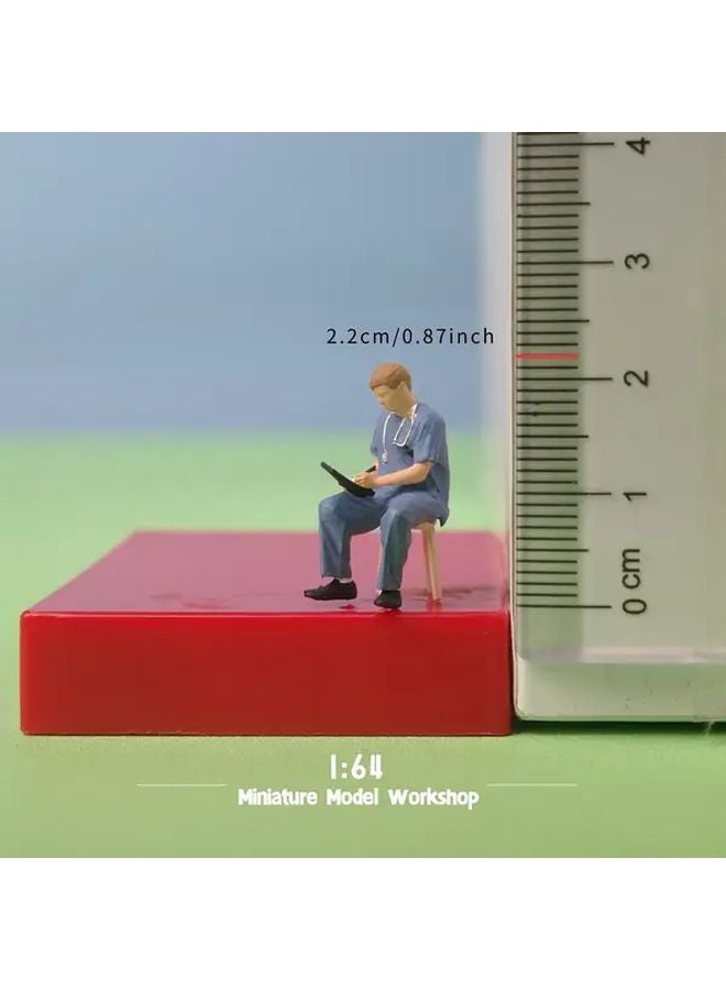 1 64 Scale Seated Male Doctor Model Xgn640026 For Diorama And Macro Photography - Image 3
