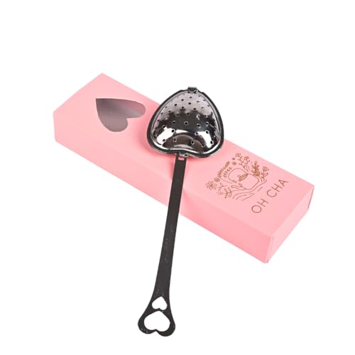 OH CHA - Tea Infuser, Stainless Steel - Heart Shaped | Tea Strainer for Everyday Use, Loose Leaf Tea | BPA Free, Durable | Used as Green Tea Infuser | Tea Filter, Tea Maker | 14cms - Image 1