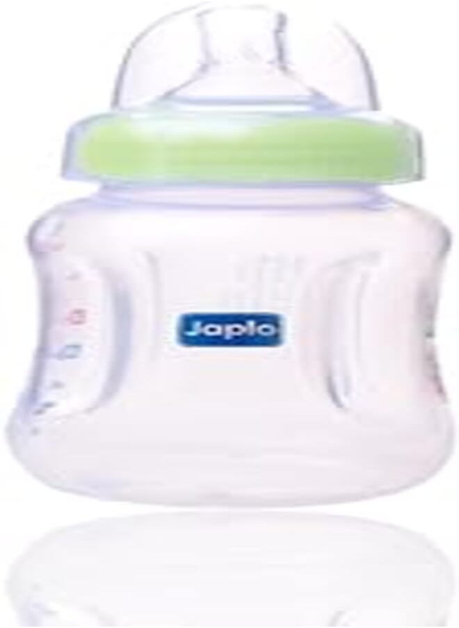 Japlo Japlo Easy mix & grip baby feeding Bottle with Anti-colic nipple & Lukewarm water mixer size 140 ml - green colour 