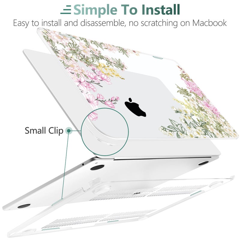TWOLSKOO for MacBook Air 13 inch Case M4 A3240 M3 A3113 M2 A2681 2025 2024 2022 Plastic Hard Shell, Keyboard Cover, Type C Adapter, Screen Protector for MacBook Air 13.6 inch, Mobilnoe - Image 4