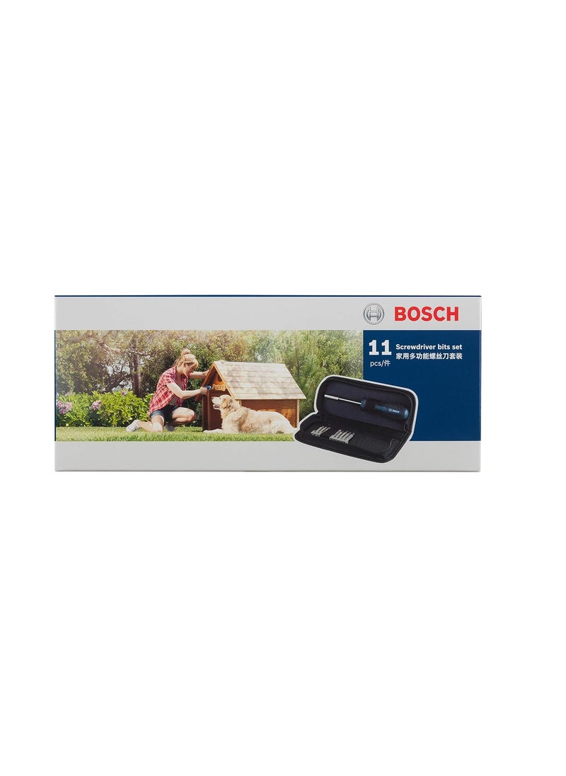 BOSCH Bosch 2607017540 Canvas Screwdriver Bit Set Blue 11Pieces  - Image 2