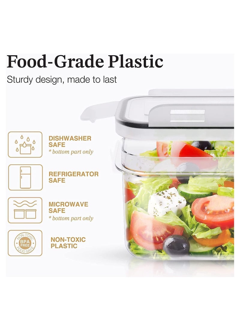 TYCOM 14 Pcs Food Storage Containers With Lids for Kitchen Organization Plastic Kitchen Storage Containers for Pantry Organization and Storage Cereal Rice Pasta Flour and Sugar Containers - Image 5