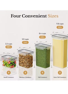 14 Pcs Food Storage Containers With Lids for Kitchen Organization Plastic Kitchen Storage Containers for Pantry Organization and Storage Cereal Rice Pasta Flour and Sugar Containers - pzsku/ZCE0365CD41DC0FA3FE34Z/45/_/1674721002/9c3d9f48-8c77-4864-b176-bb0ef92169e3