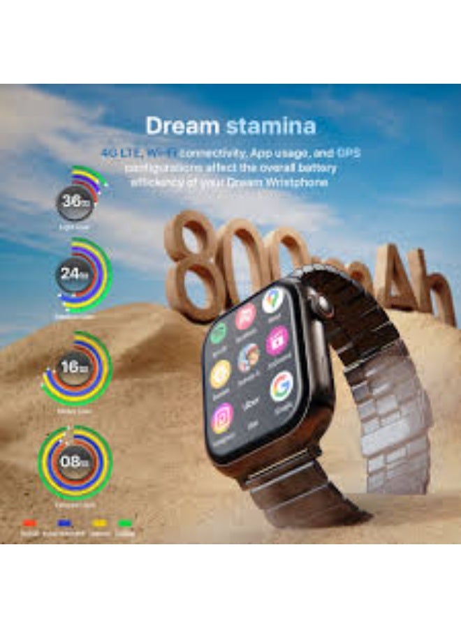 Fire-Boltt Dream WristPhone - 4G SIM/LTE/WiFi, Android OS, Play store unlimited apps, GPS Smartwatch  (Shadow Strap, Free Size) - Image 4