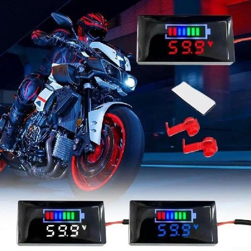 اختبار لوحة الفولتميتر الرقمي DC 7V 100V شاشة LCD قوس إنذار السلامة أزرق أبيض - Image 5
