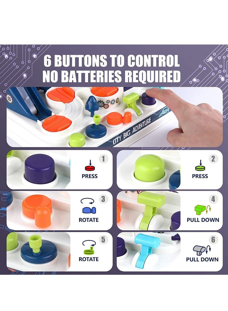 Excefore لعبة سيارة مغامرات، لعبة مضمار سباق السيارات للأطفال، سيارات تعليمية ذكية مضمار للأطفال، ألعاب مونتيسوري للأطفال بعمر 3 سنوات هدايا للأطفال بعمر 3 4 5 6 - Image 4