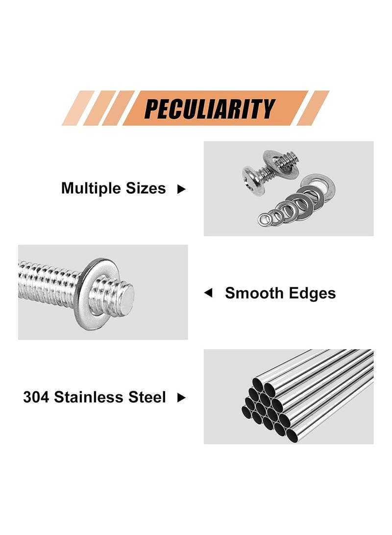 MVAQKLM  900 Pieces of Stainless Steel Washers, Screws, Washers, 304 Stainless Steel, Various Sizes (M2 M2.5, M3, M4, M5, M6, M8, M10, M12) Suitable for Industrial Use, Washers for Screws - Image 3