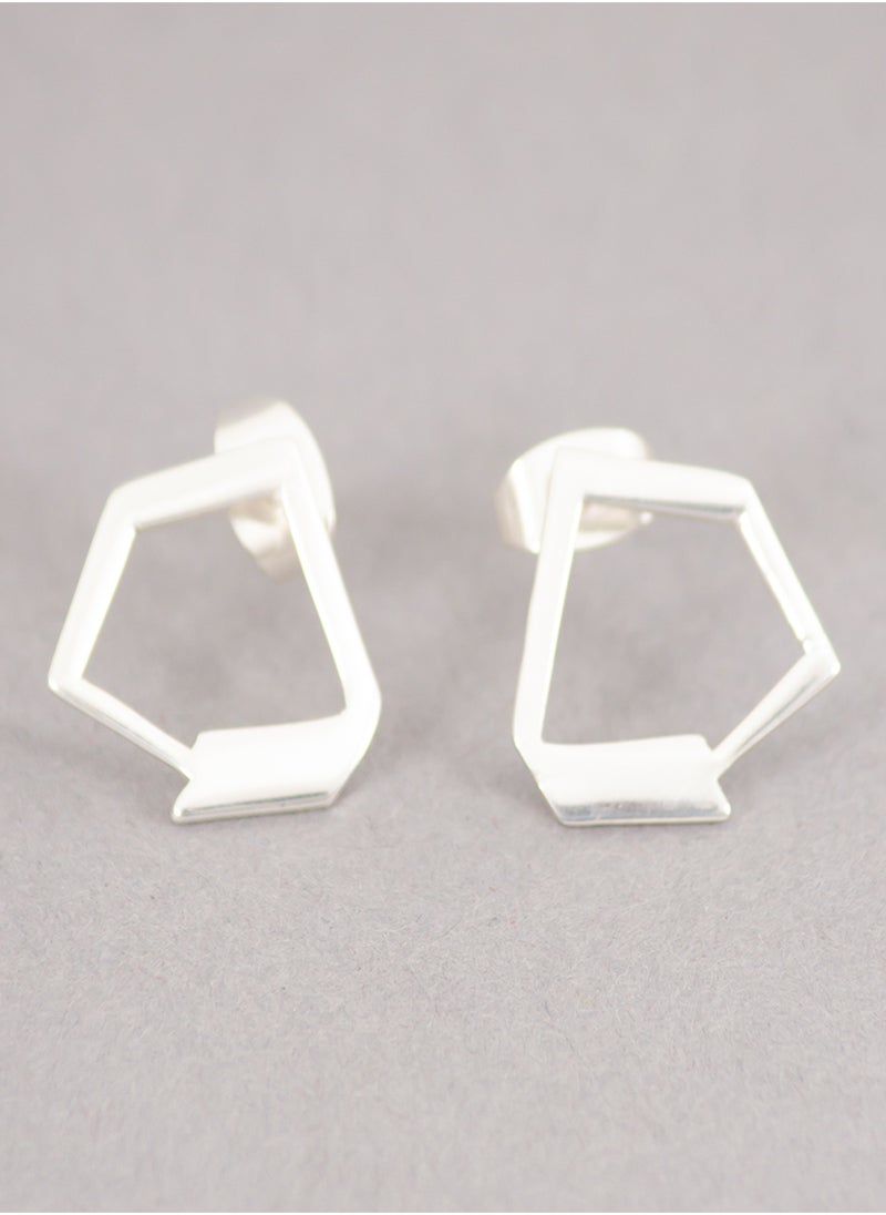 Silver Plated Stud Earrings for Women | Wings Earrings | Handmade by Jaipur Artisans | Minimalist Jewelry| Hypoallergenic Design
