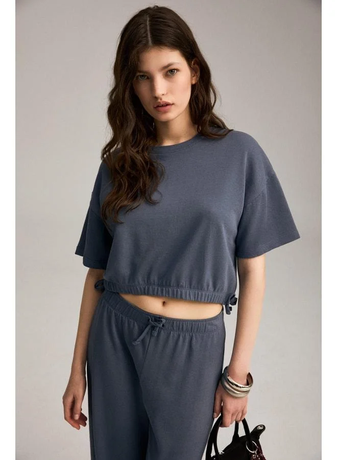 Ethiquet STERY Women's Soft Organic Cotton Indigo Bottom-Top Set.