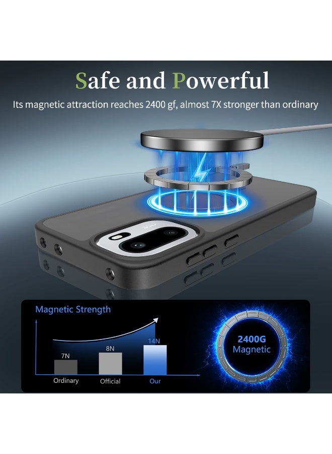 Magnetic Phone Case for OnePlus 15R 5G Frosted Translucent Back Protective Slim Phone Cover - view 3