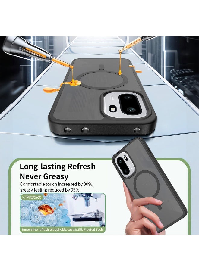 Magnetic Phone Case for OnePlus 15R 5G Frosted Translucent Back Protective Slim Phone Cover - view 5