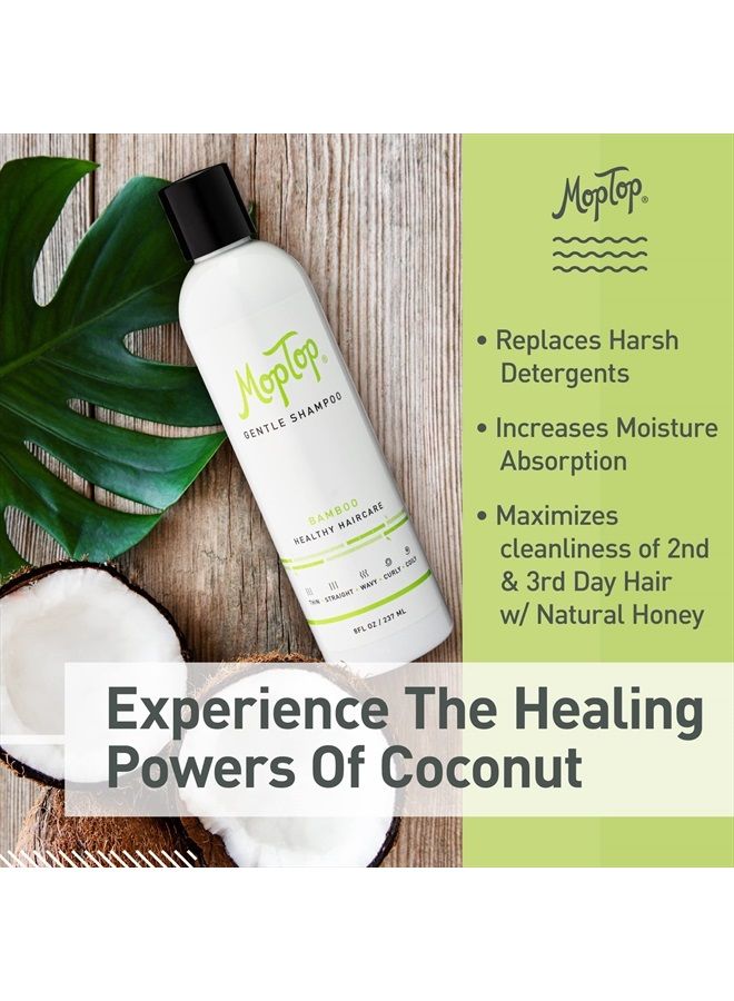 MopTop ﻿MopTop Gentle Shampoo, Natural Hair Moisturizer, Reduces Frizz, Color Safe Volumizing Shampoo - For All Hair Types, Straight, Curly, Wavy, Thin, Coily (8 oz) - Image 2